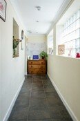 Tiled hallway