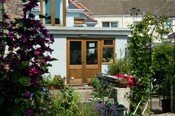Patio and gardens of Kidwelly B&B